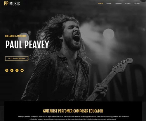 Guitarist template preview