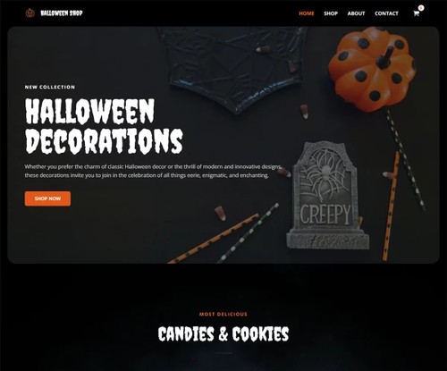 Halloween Shop template preview