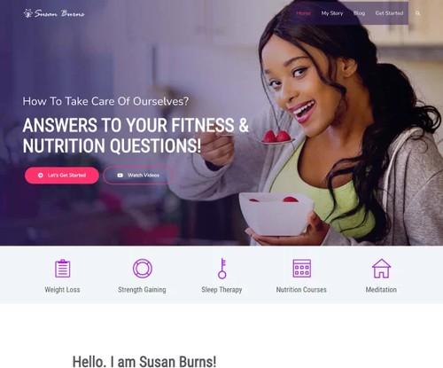 Health Coach template preview