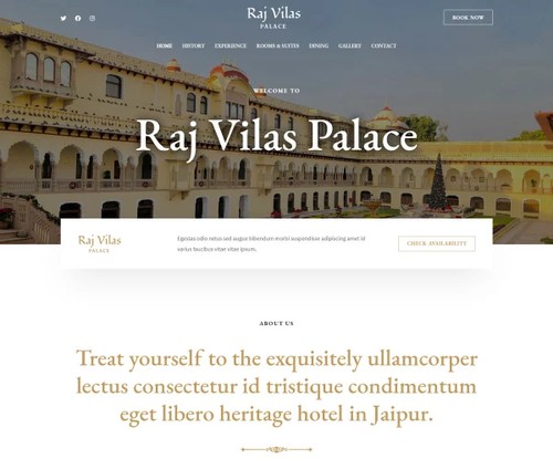 Heritage Hotel template preview