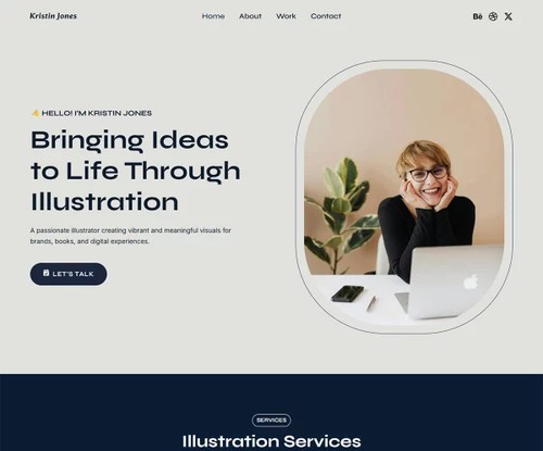 Illustrator Portfolio template preview