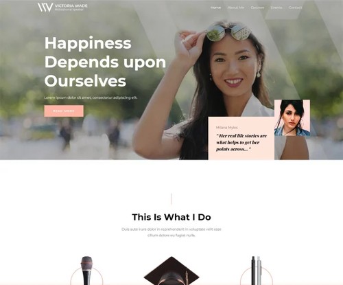 Inspirational Speaker template preview