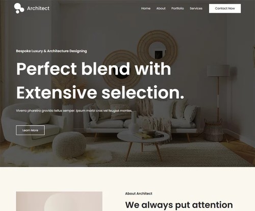 Interior Architect template preview