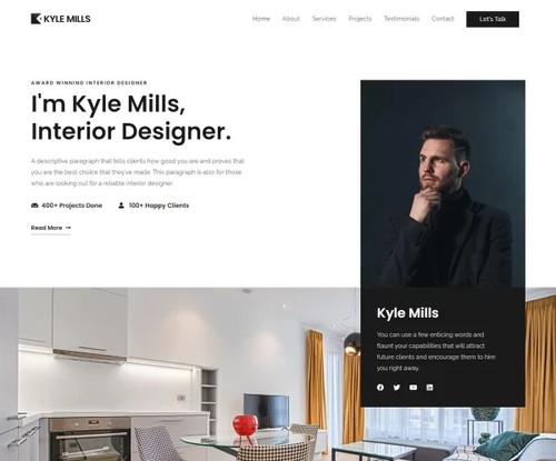Interior Designer template preview