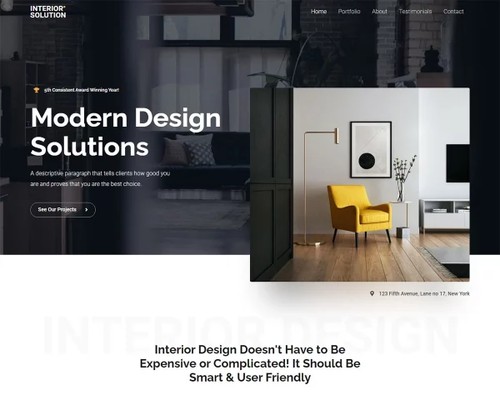 Interior Design Firm template preview