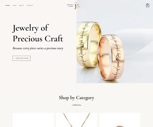Jewellery Store template preview