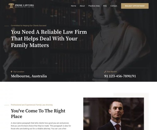 Prime Lawyers template preview