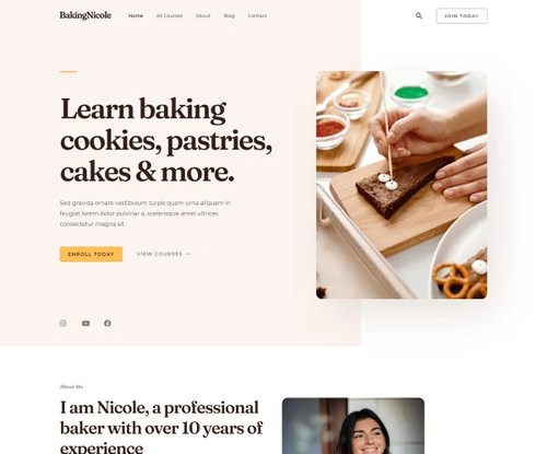 Learn Baking template preview