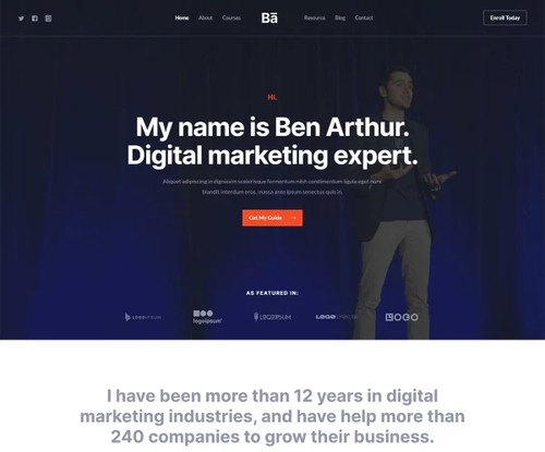 Learn Digital Marketing template preview
