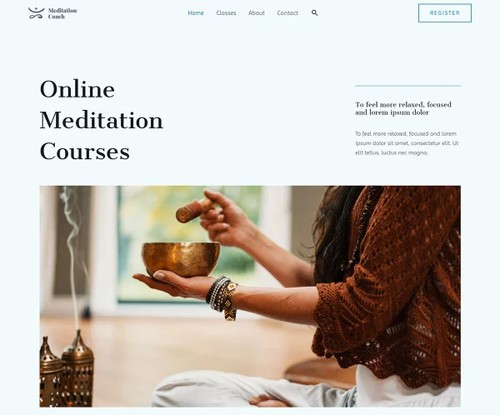 Meditation Courses template preview