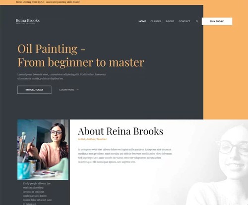 Learn Oil Painting template preview