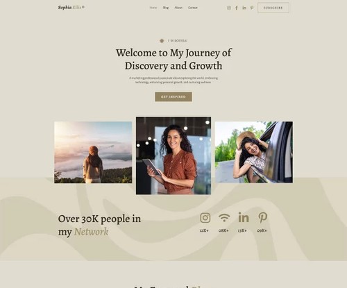 Lifestyle Blogger template preview