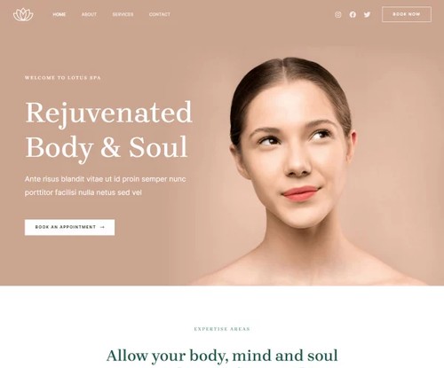 Lotus Spa template preview