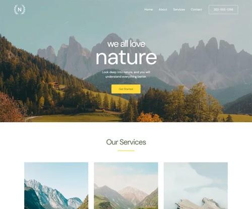 Love Nature template preview