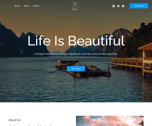 Love Resort template preview