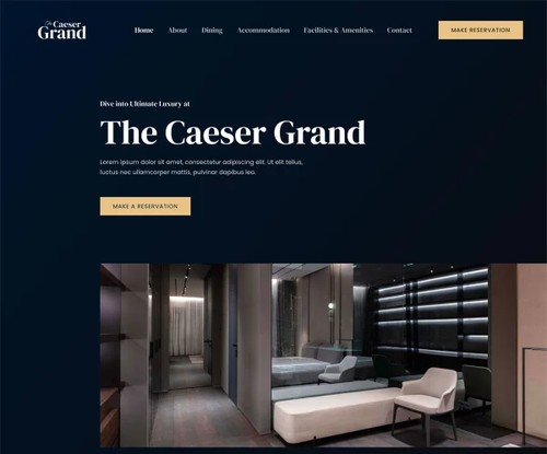 Luxury Hotel template preview