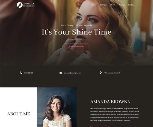 Makeup Artist Studio template preview