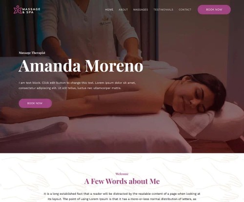 Massage Therapist template preview