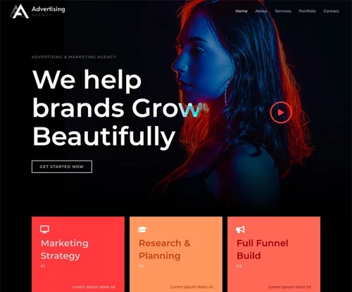 Media Agency template preview