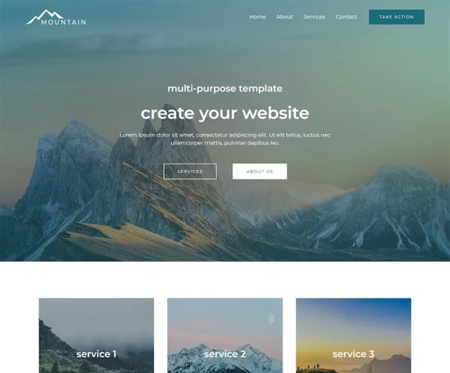 Mountain template preview