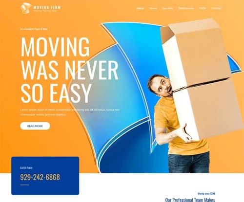 Moving Services template preview