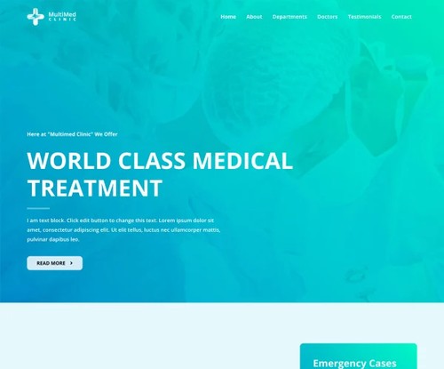 MultiMed Clinic template preview