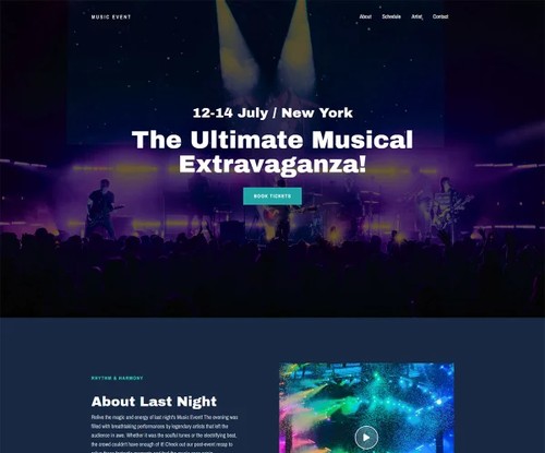 Music Event template preview