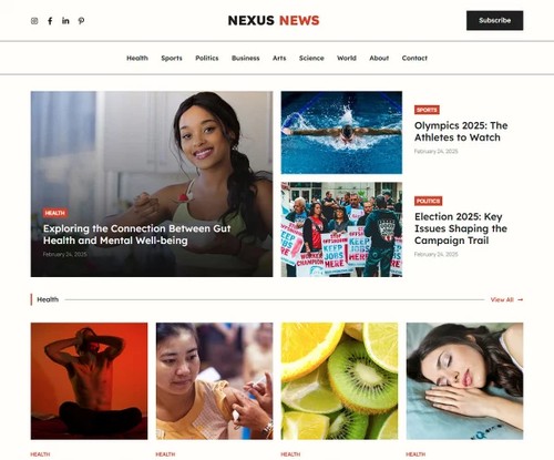 Nexus News template preview
