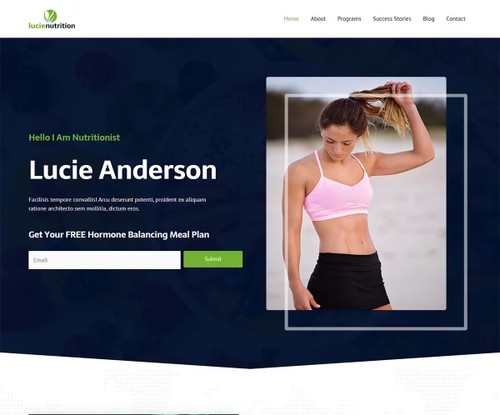 Nutritionist template preview