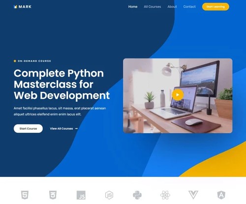 Online Programming Course template preview