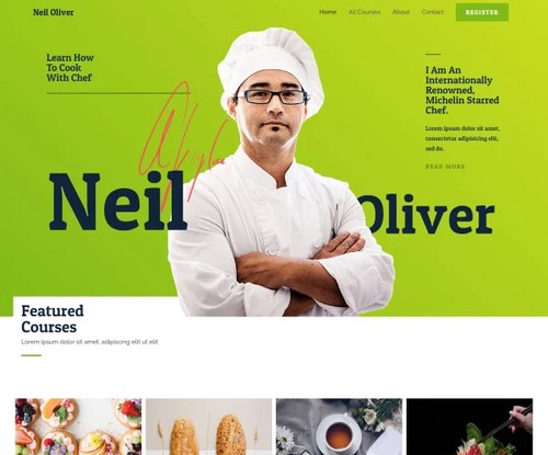 Online Cooking Courses template preview