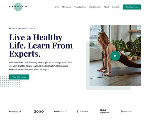 Online Health Coach template preview