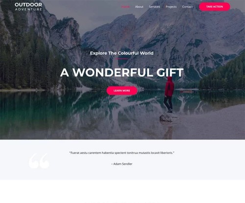 Outdoor Adventure template preview
