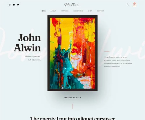 Painter Artist template preview