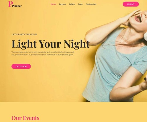 Party Planner template preview