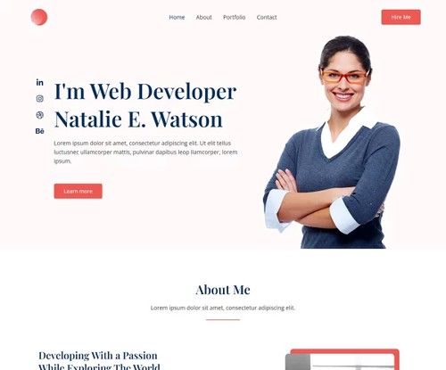 Personal Portfolio template preview