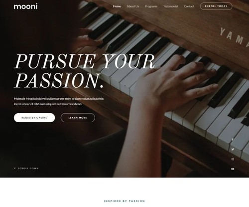 Piano Tutor template preview