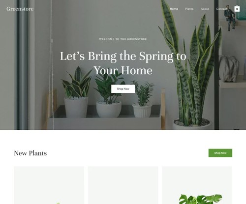 Plant Shop template preview