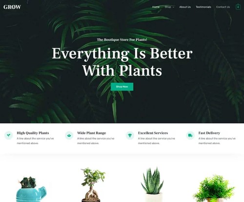 Plant Shop 2 template preview