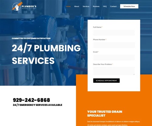 Plumber 3 template preview