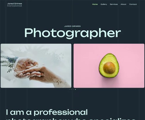Photographer Portfolio template preview
