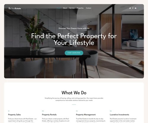 Real Estate Company template preview