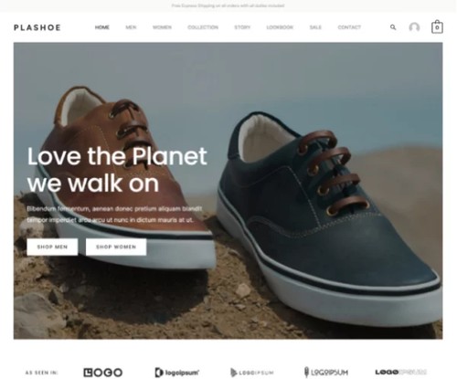 Recycled Shoe Store template preview