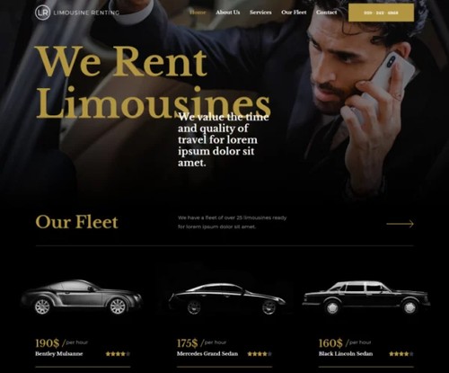 Limousine Rental Agency template preview