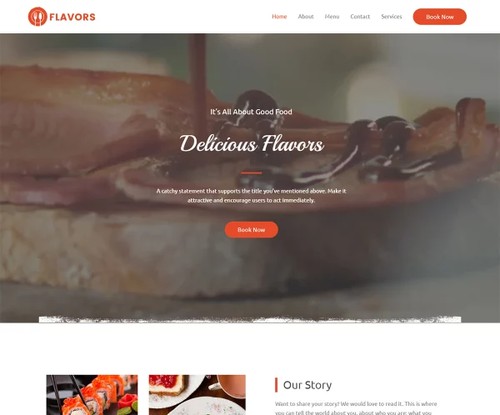 Restaurant 8 template preview
