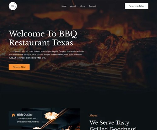 BBQ Restaurant 2 template preview