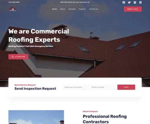 Roofing Agency template preview