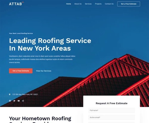 Roofing Services template preview