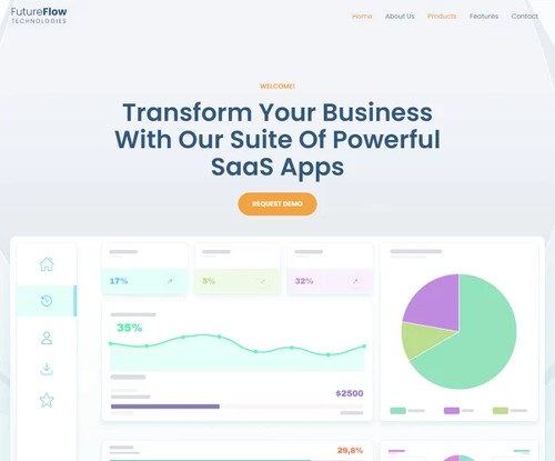 SaaS App Company template preview