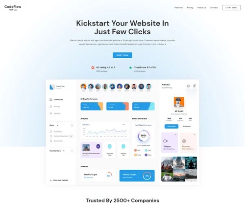 SaaS App Tech Company template preview